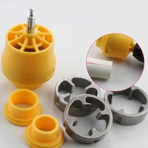 PVC Thread Maker Tool Pipe Threader Plumbing Tool Kit Plastic Pipe Thread Round Die Set for PVC Threading
